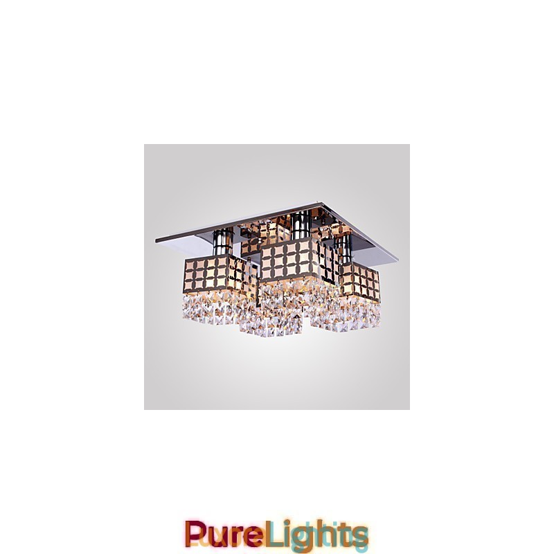 Designer Touch Decorative Chandelier Modern Crystal Stainless Living 4 Lights