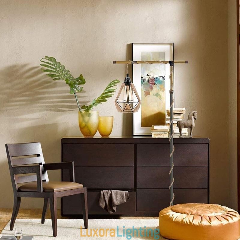 Designer Touch Decorative Retro Pendant Light Hemp Rope Ceiling Light 5M Hanging Wire