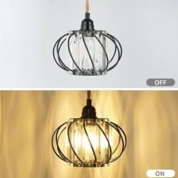 Designer Touch Decorative Retro Country Ceiling Light Hemp Rope Iron Bedside Pendant Light With Plug