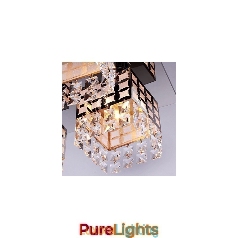 Designer Touch Decorative Chandelier Modern Crystal Stainless Living 4 Lights