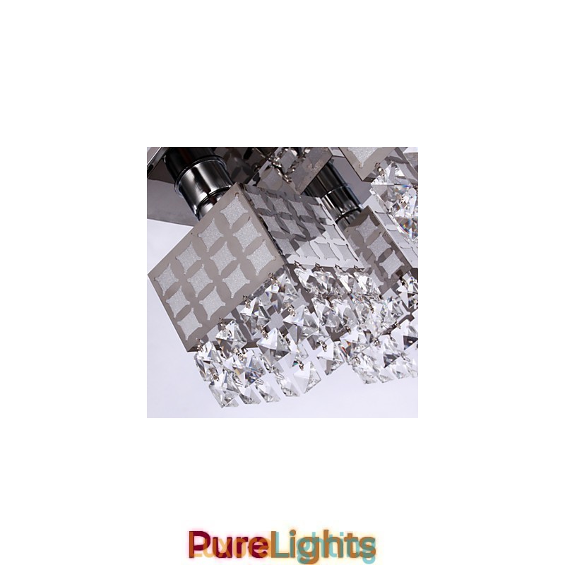 Designer Touch Decorative Chandelier Modern Crystal Stainless Living 4 Lights