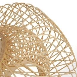 Designer Touch Decorative Retro Double Layer Ceiling Lamp Handwoven Bamboo Lampshade Ceiling Light