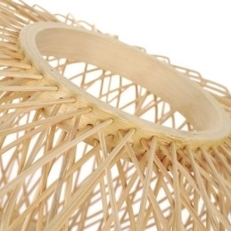 Designer Touch Decorative Retro Double Layer Ceiling Lamp Handwoven Bamboo Lampshade Ceiling Light