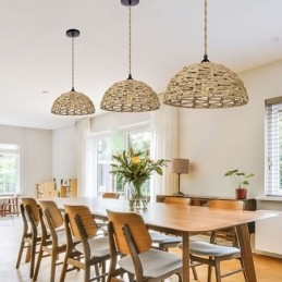 Designer Touch Decorative Country Retro Pendant Light Hand Woven Paper Rope Lampshade 30cm