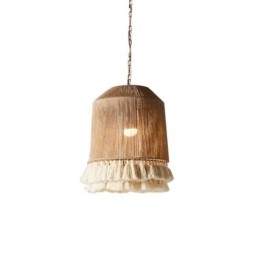 Designer Touch Decorative Rustic Pendant Light Bohemian Style Hemp Rope Tassel Ceiling Light