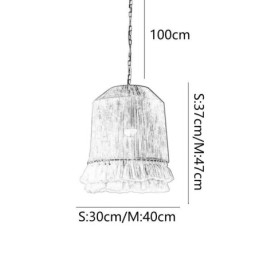 Designer Touch Decorative Rustic Pendant Light Bohemian Style Hemp Rope Tassel Ceiling Light