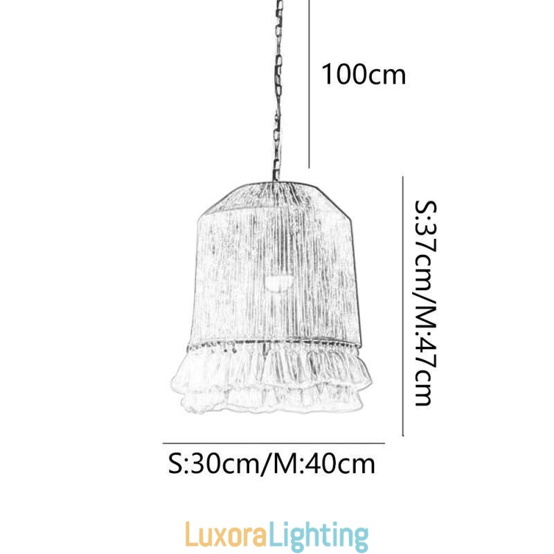 Designer Touch Decorative Rustic Pendant Light Bohemian Style Hemp Rope Tassel Ceiling Light