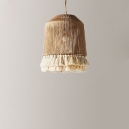 Designer Touch Decorative Rustic Pendant Light Bohemian Style Hemp Rope Tassel Ceiling Light