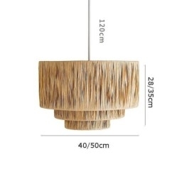 Designer Touch Decorative Country Retro Pendant Light Multi Layered Paper Rope Lamp Shade Ceiling Lamp