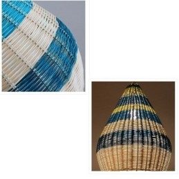 Designer Touch Decorative Bamboo And Rattan Pendant Light Striped Interval Handwoven Lampshade Ceiling Lamp