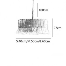 Designer Touch Decorative Retro Pendant Light Bohemian Style Hemp Rope Tassel Ceiling Light