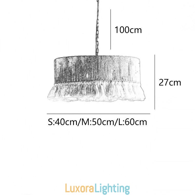 Designer Touch Decorative Retro Pendant Light Bohemian Style Hemp Rope Tassel Ceiling Light