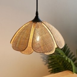 Designer Touch Decorative Rattan Pendant Light Retro Rattan Ceiling Light