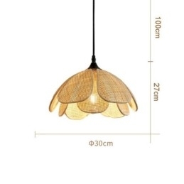 Designer Touch Decorative Rattan Pendant Light Retro Rattan Ceiling Light