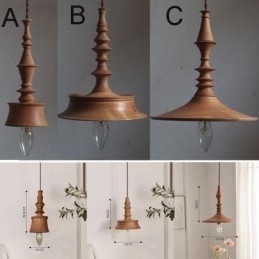 Designer Touch Decorative Rubberwood Pendant Light Ins Vintage Hanging Light