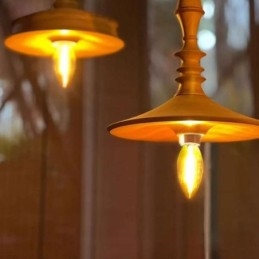 Designer Touch Decorative Rubberwood Pendant Light Ins Vintage Hanging Light