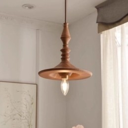 Designer Touch Decorative Rubberwood Pendant Light Ins Vintage Hanging Light