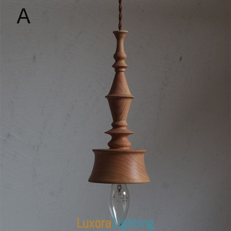 Designer Touch Decorative Rubberwood Pendant Light Ins Vintage Hanging Light