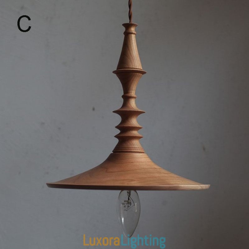 Designer Touch Decorative Rubberwood Pendant Light Ins Vintage Hanging Light