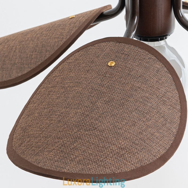 Designer Touch Decorative Nordic Pendant Light Wabi Sabi Style Fabric Lampshade Ceiling Light