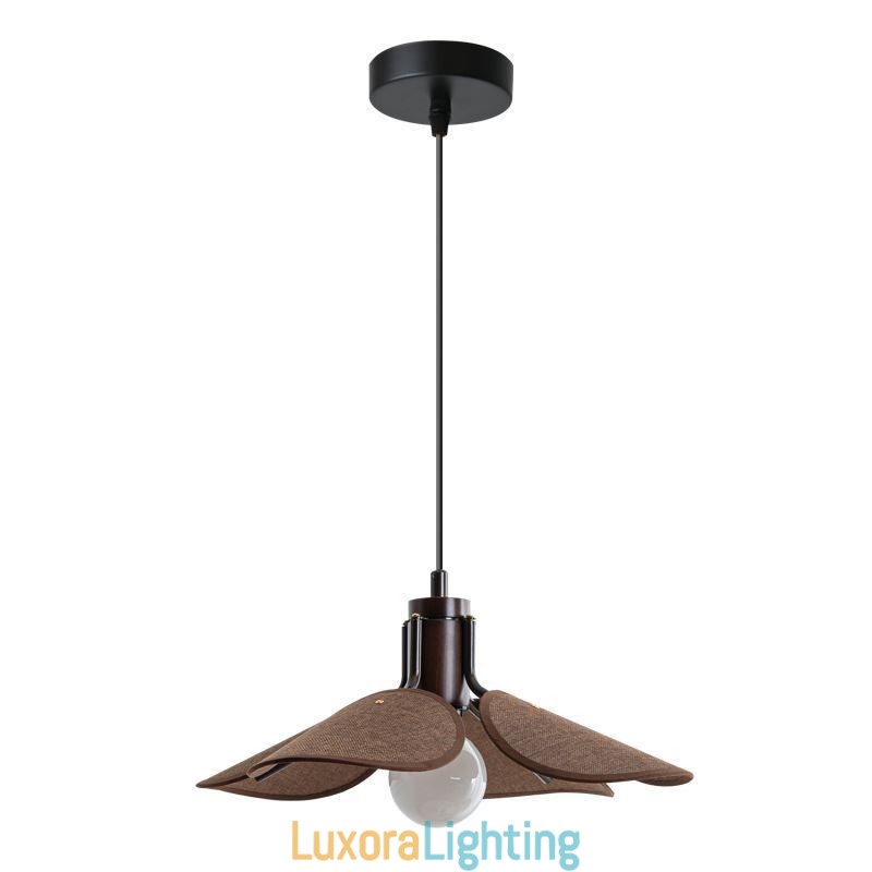 Designer Touch Decorative Nordic Pendant Light Wabi Sabi Style Fabric Lampshade Ceiling Light