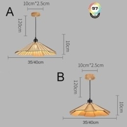 Designer Touch Decorative Pendant Light Creative Retro Wooden Ceiling Light
