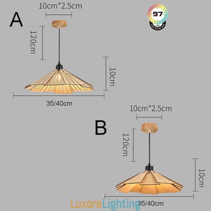 Designer Touch Decorative Pendant Light Creative Retro Wooden Ceiling Light