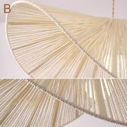 Designer Touch Decorative Retro Pendant Light Creative Wabi Sabi Straw Hat Hemp Rope Ceiling Light