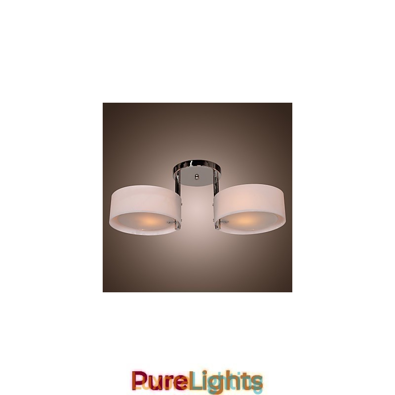 Designer Touch Decorative Modern Contemporary Chrome Metal Chandelier Flush Mount