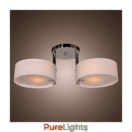 Designer Touch Decorative Modern Contemporary Chrome Metal Chandelier Flush Mount