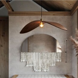 Designer Touch Decorative Solid Wood Pendant Light Creative Retro Ceiling Light