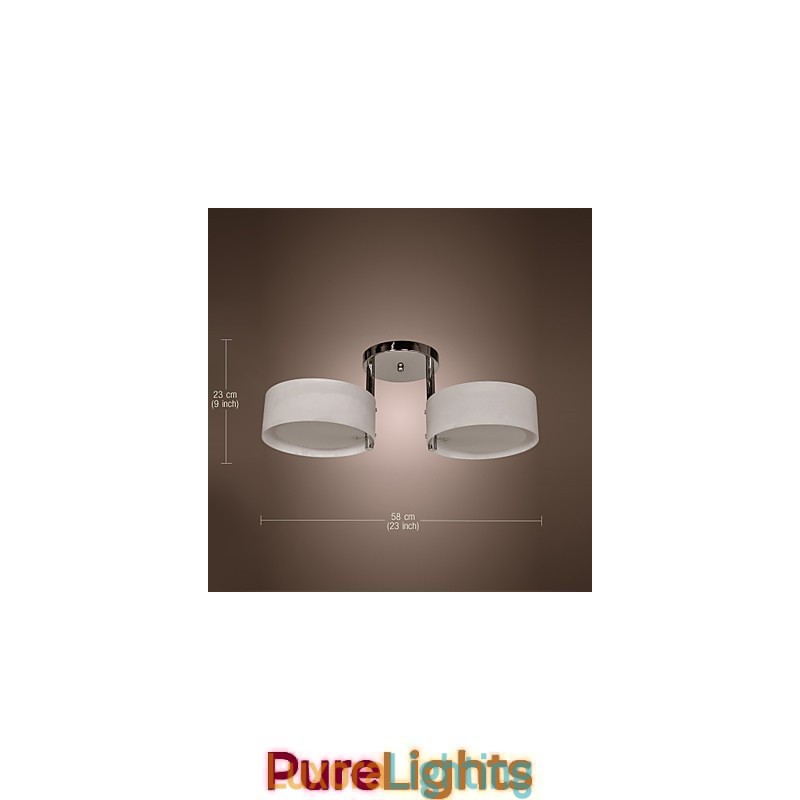 Designer Touch Decorative Modern Contemporary Chrome Metal Chandelier Flush Mount