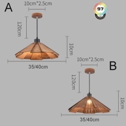 Designer Touch Decorative Retro Pendant Light Creative Wooden Ceiling Light