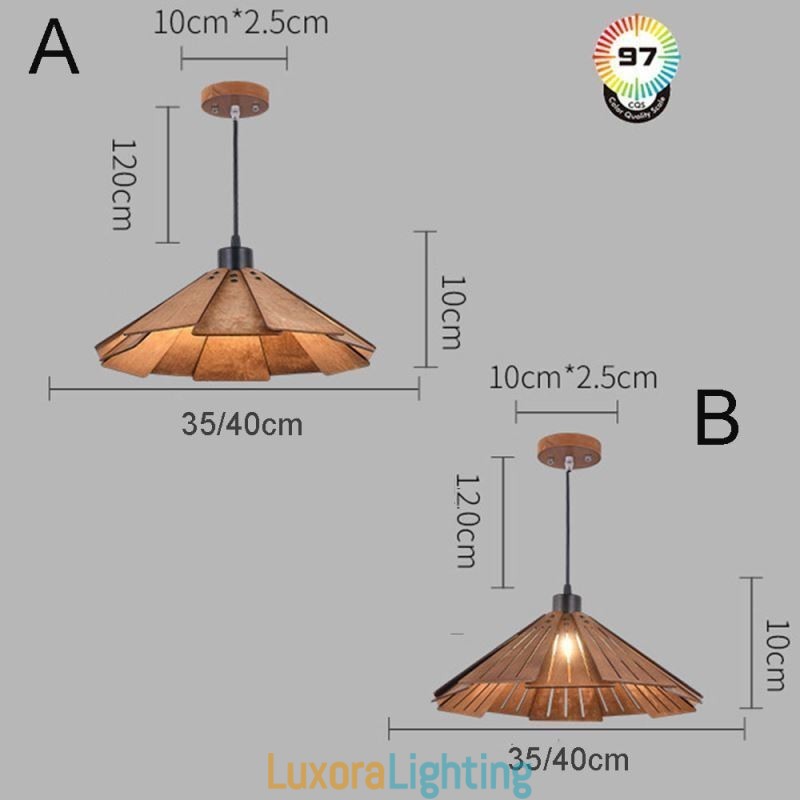 Designer Touch Decorative Retro Pendant Light Creative Wooden Ceiling Light