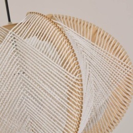 Designer Touch Decorative Nordic Pendant Light Retro Wabi Sabi Style Handmade Solid Wood Ceiling Light