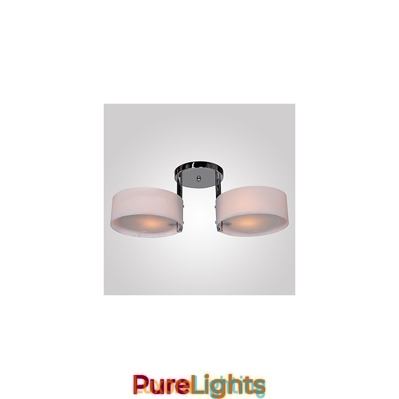 Designer Touch Decorative Modern Contemporary Chrome Metal Chandelier Flush Mount