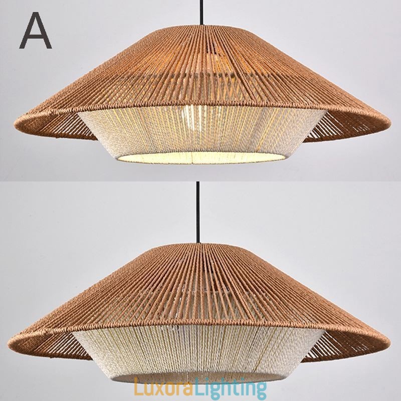 Designer Touch Decorative Hemp Rope Pendant Light Hand Woven Ceiling Light