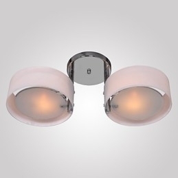 Designer Touch Decorative Modern Contemporary Chrome Metal Chandelier Flush Mount