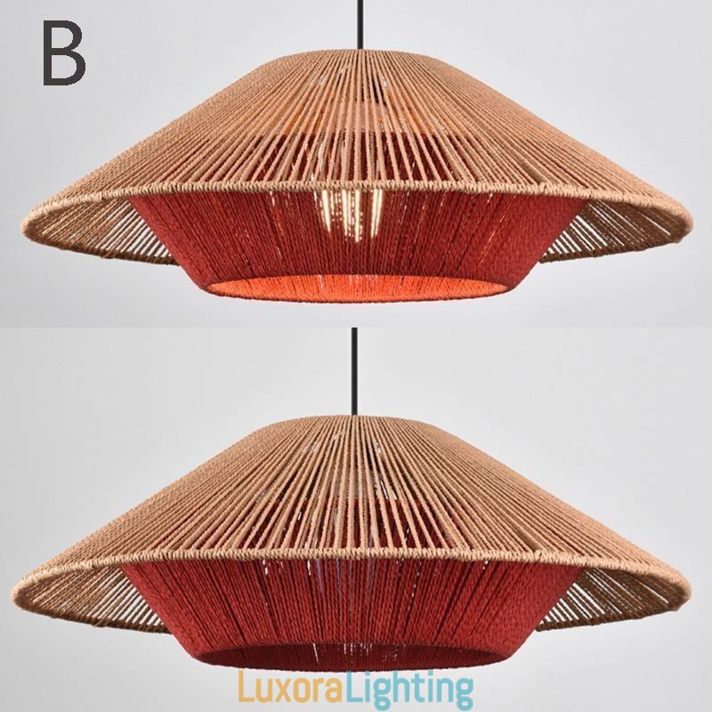 Designer Touch Decorative Hemp Rope Pendant Light Hand Woven Ceiling Light