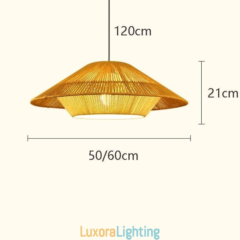 Designer Touch Decorative Hemp Rope Pendant Light Hand Woven Ceiling Light