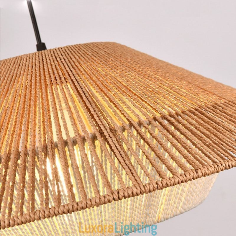 Designer Touch Decorative Hemp Rope Pendant Light Hand Woven Ceiling Light