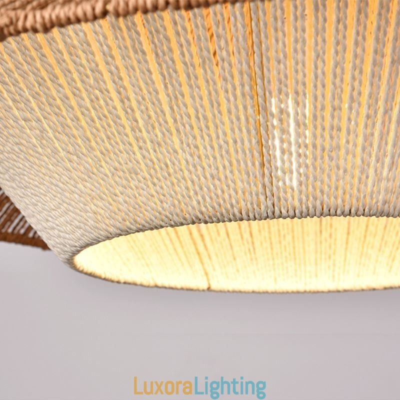 Designer Touch Decorative Hemp Rope Pendant Light Hand Woven Ceiling Light