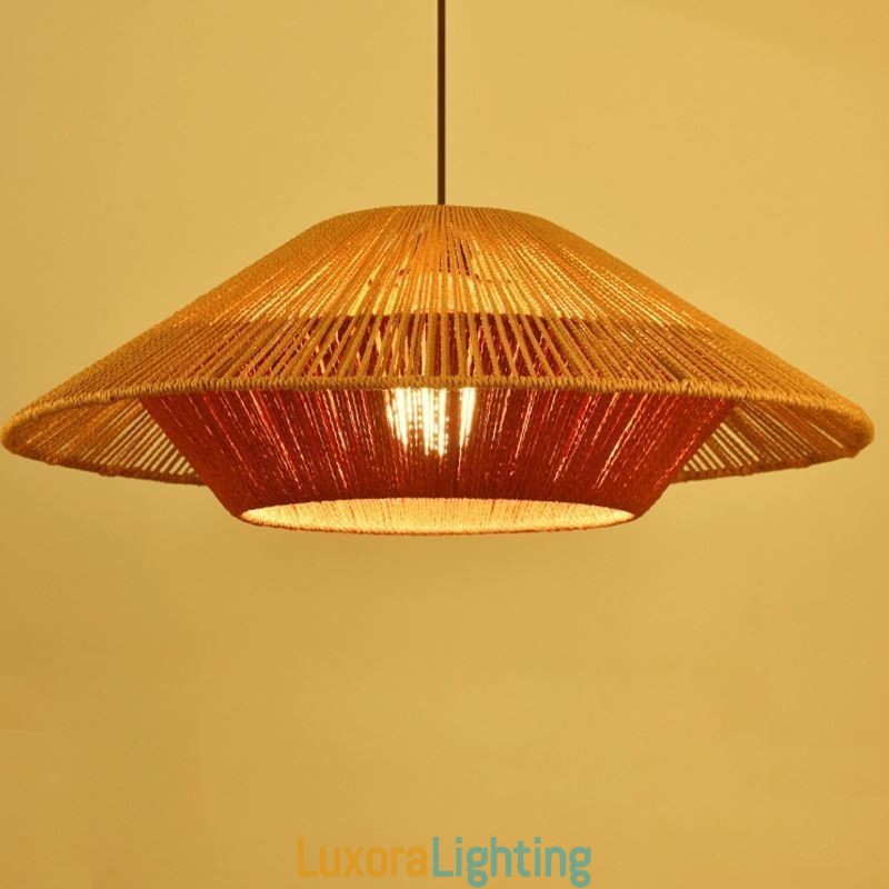 Designer Touch Decorative Hemp Rope Pendant Light Hand Woven Ceiling Light