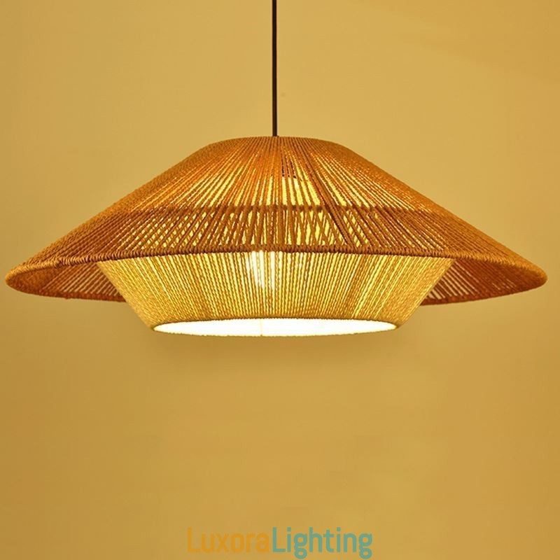 Designer Touch Decorative Hemp Rope Pendant Light Hand Woven Ceiling Light