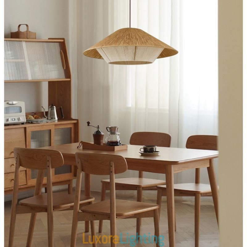 Designer Touch Decorative Hemp Rope Pendant Light Hand Woven Ceiling Light