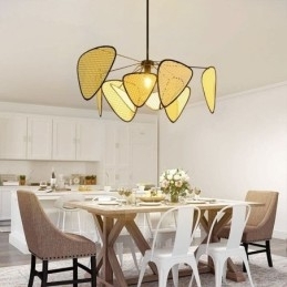 Designer Touch Decorative Pendant Light Natural Simple Hand Weaved Ceiling Lamp