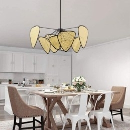 Designer Touch Decorative Pendant Light Natural Simple Hand Weaved Ceiling Lamp