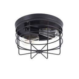 Designer Touch Decorative Industrial Metal Cage Ceiling Light Rustic Flush Mount Lamp Fixture