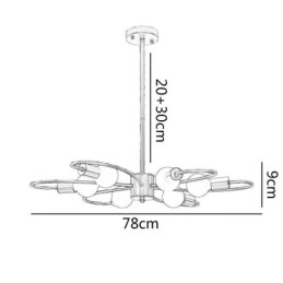 Designer Touch Decorative Rustic Chandelier 6 Light Classic Petals Ceiling Hanging Light