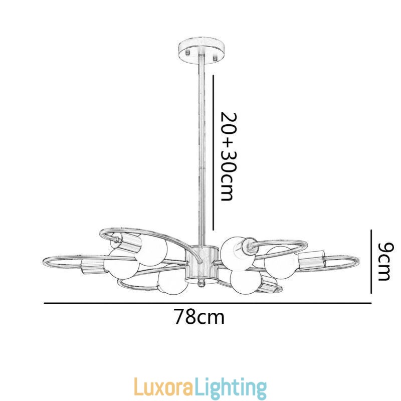 Designer Touch Decorative Rustic Chandelier 6 Light Classic Petals Ceiling Hanging Light